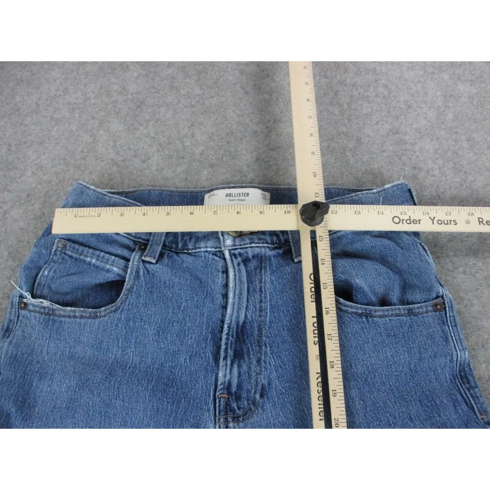 Hollister Jeans Mens 32x30 Blue Super Baggy Wide Leg Relaxed Medium Wash Y2K